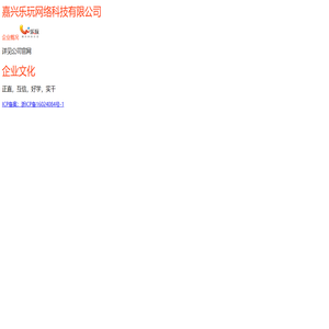 嘉興樂玩網絡科技有限公司